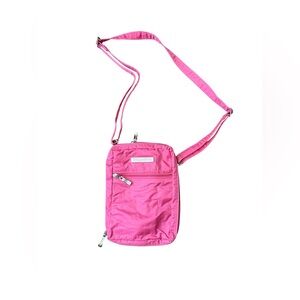 💗✨ Baggallini Nylon Travel Crossbody Organizer Pink Adjustable Strap ✨💗